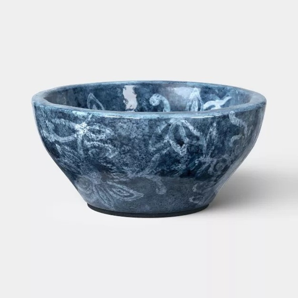 6" Painted Decorative Bowl Terracotta, Blue - Threshold, Target
